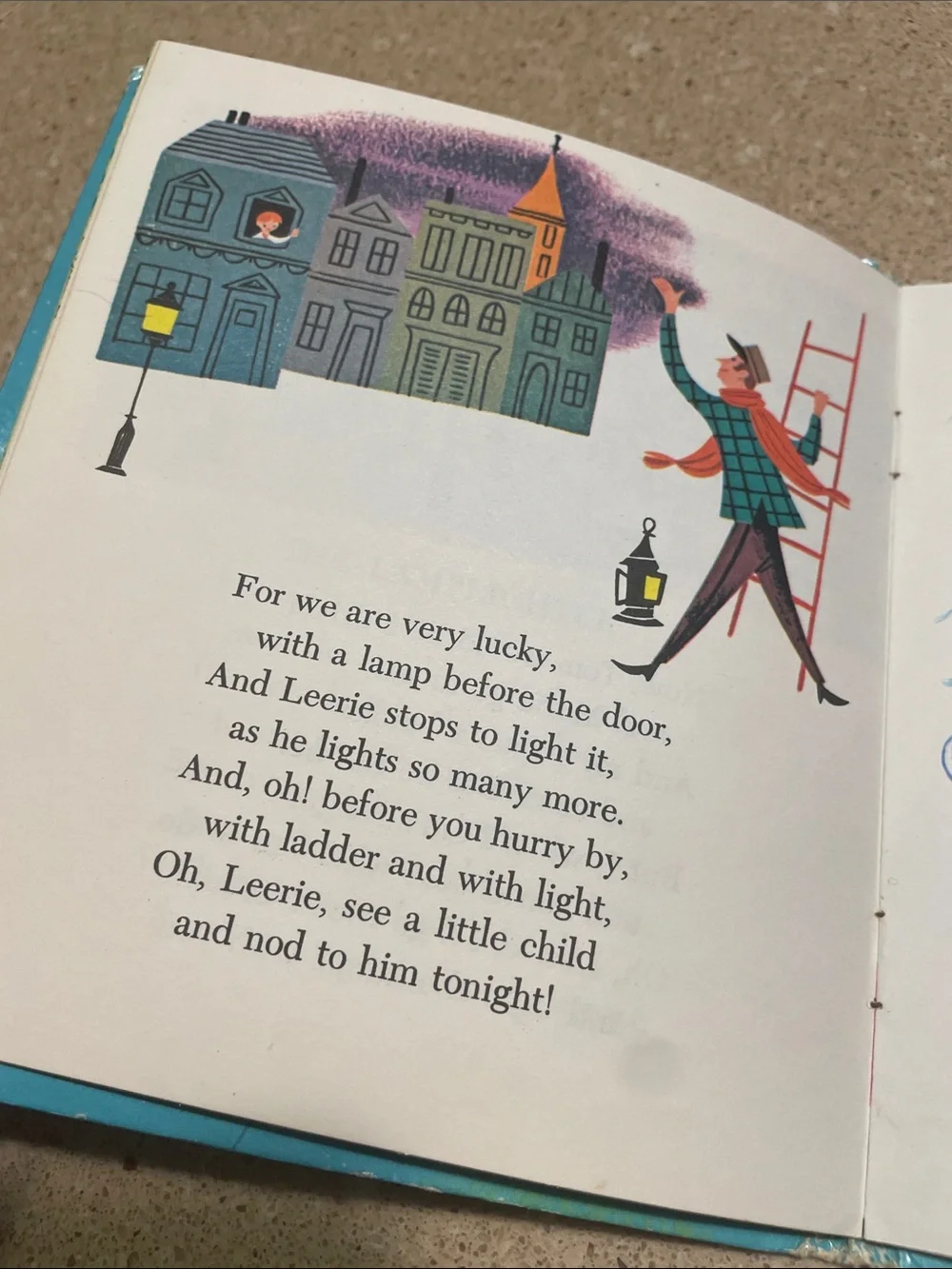 A Child's Garden of Verses Kids Book - Teal and Pink Cover